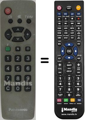 Replacement remote control Panasonic TC-14JR1C