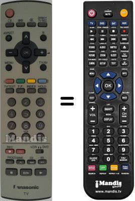 Replacement remote control Panasonic TX-32E40T / M