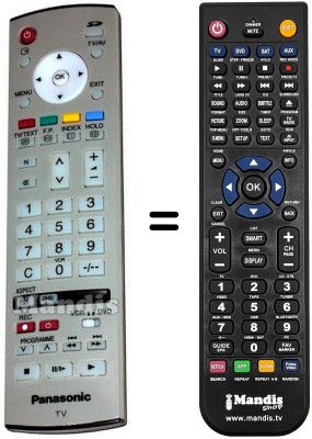Replacement remote control Panasonic EUR7636050