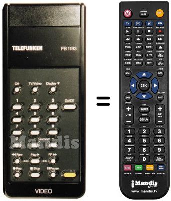 Replacement remote control Telefunken VR2931E