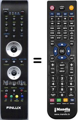 Replacement remote control Finlux 42FLHD800
