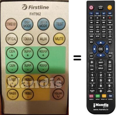 Replacement remote control Firstline Fht962