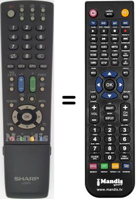 Replacement remote control Sharp LC46LX700E