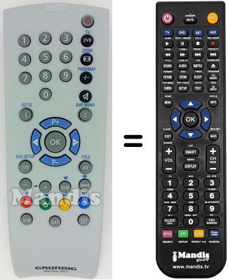 Replacement remote control Grundig XEPHIA32LXW82-5500TOP Replacement remote control Grundig XEPHIA32LXW82-5500TOP