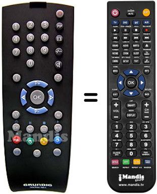 Replacement remote control Grundig LCD 51-8510TOP