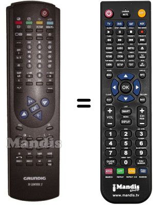 Replacement remote control Grundig M82-495 / 9 Replacement remote control Grundig M82-495 / 9