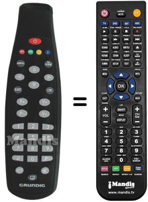 Replacement remote control Grundig 759909010100