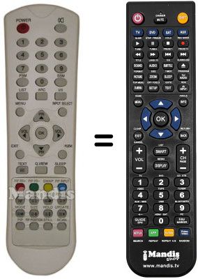 Replacement remote control REMCON1070 Replacement remote control REMCON1070