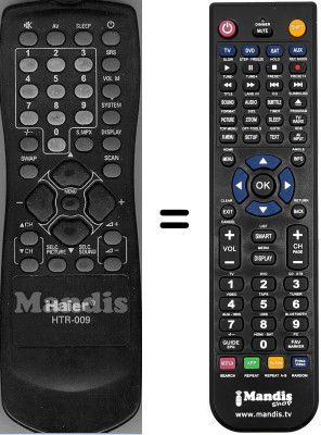 Replacement remote control Haier HTR-009