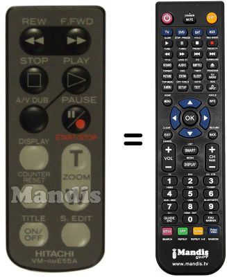 Replacement remote control Hitachi HL10421