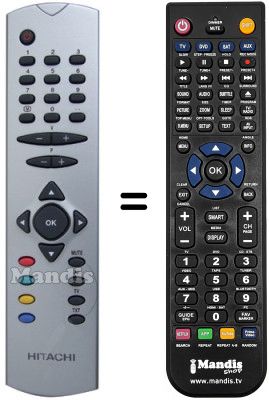 Replacement remote control Hitachi VS20142725