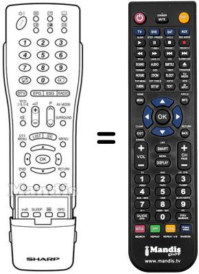 Replacement remote control REMCON1188