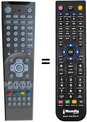Replacement remote control NordMende LCD 3205SE Replacement remote control NordMende LCD 3205SE