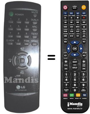 Replacement remote control LG 6710V00017E