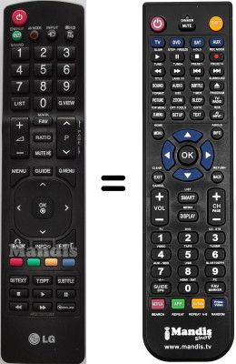 Replacement remote control LG 32LD450-ZA Replacement remote control LG 32LD450-ZA