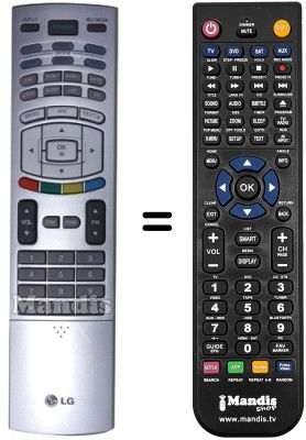 Replacement remote control LG 6710V00151S Replacement remote control LG 6710V00151S