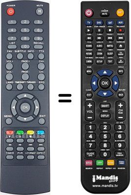 Replacement remote control NOT ONLY TV LV6TM PVR 4