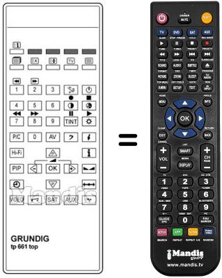 Replacement remote control REMCON743 Replacement remote control REMCON743