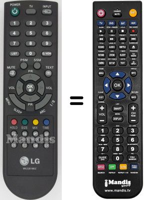Replacement remote control LG 22LS4R Replacement remote control LG 22LS4R