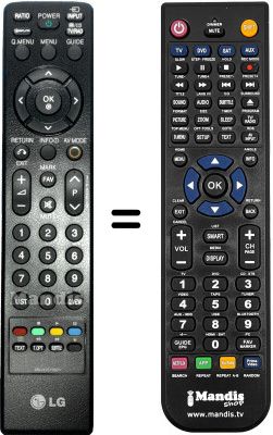 Replacement remote control LG 42PG2000 Replacement remote control LG 42PG2000