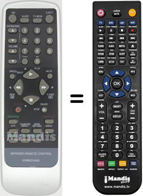 Replacement remote control SCHNEIDER 076ROCH540-VER-1