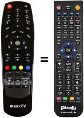 Replacement remote control MaaxTV LN4000