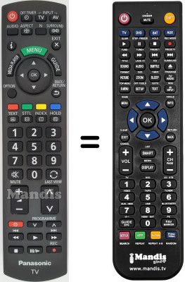 Replacement remote control Panasonic TX-L32X5E