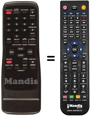 Replacement remote control Funai 21A-600A
