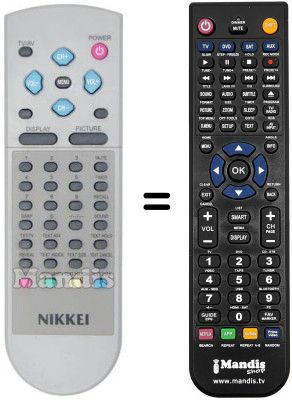 Replacement remote control Nikkei NK1506