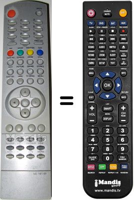 Replacement remote control Airis NS18100 Replacement remote control Airis NS18100