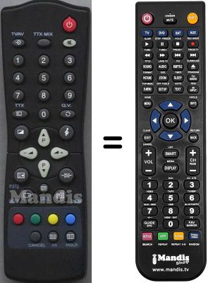 Replacement remote control NordMende N2922CB Replacement remote control NordMende N2922CB