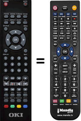 Replacement remote control Oki B16F-LED1