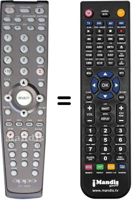 Replacement remote control DV983H
