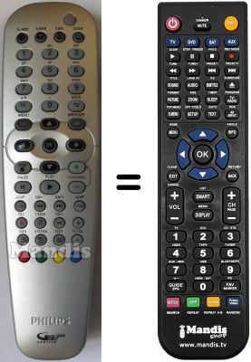 Replacement remote control Philips DVD-R725 / 00