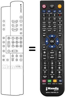 Replacement remote control Blaupunkt REMCON067