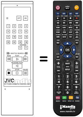 Replacement remote control JVC PU11099Q