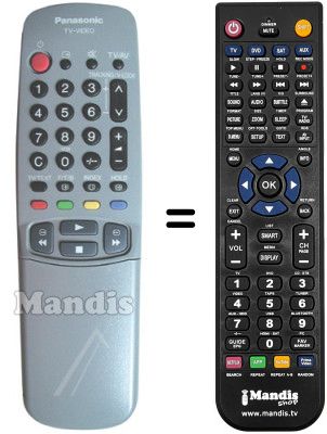 Replacement remote control Panasonic TX-14GV1C