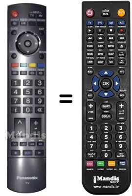 Replacement remote control Panasonic N2QAYB000181