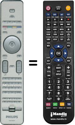Replacement remote control Philips 42PFL9900D / 10 Replacement remote control Philips 42PFL9900D / 10