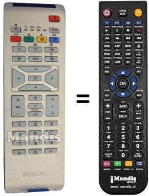Replacement remote control Philips 42PF7420 / 10 Replacement remote control Philips 42PF7420 / 10