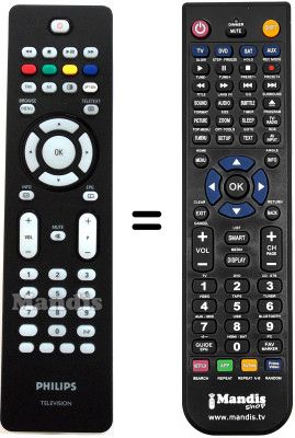 Replacement remote control Philips 37PFL7562D / 10
