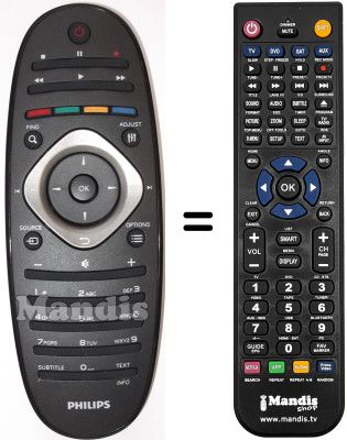 Replacement remote control Philips 42PFL7606