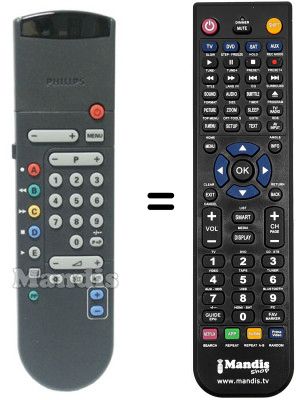 Replacement remote control Philips 21PT522B-31