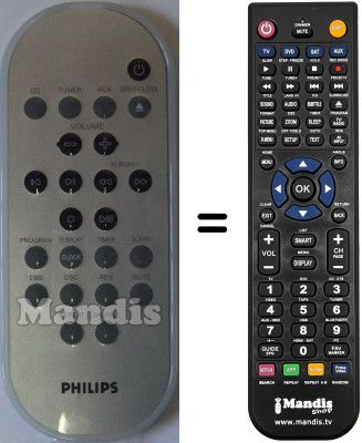 Replacement remote control Philips MCM240