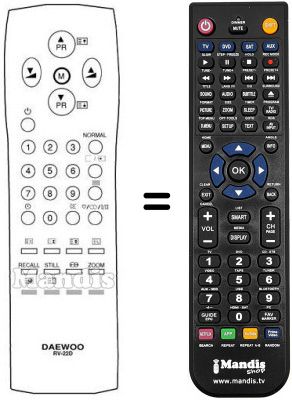Replacement remote control Daewoo DSC3270E Replacement remote control Daewoo DSC3270E