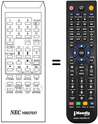 Replacement remote control RC1007E Replacement remote control RC1007E