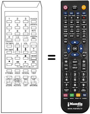 Replacement remote control RC1039E Replacement remote control RC1039E