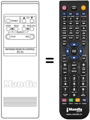 Replacement remote control RC53