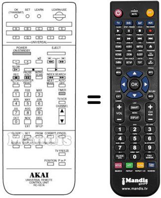 Replacement remote control RC-V67A