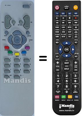 Replacement remote control Thomson 21MG1321 Replacement remote control Thomson 21MG1321